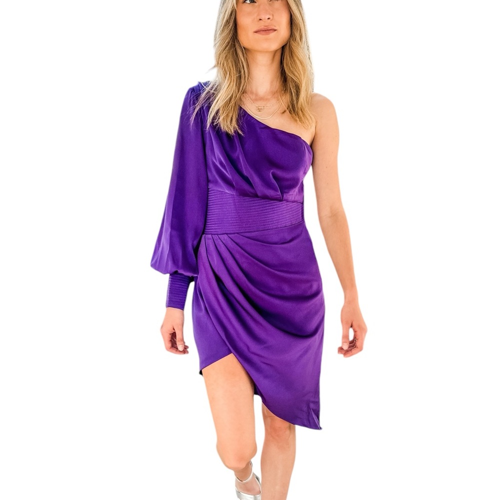 Cocktail Hour Orchid One Shoulder Dress